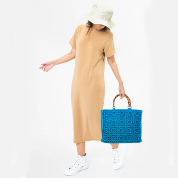 Trend Tote Madele blue crocheted stuff, style
